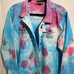 Taxi Women’s Multicolored Jean Jacket Size 2XL EUC
